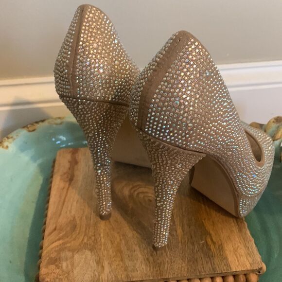 STEVE MADDEN BEDAZZLED JEWELED STILETTO HEELS size 8.5 - Picture 3 of 7